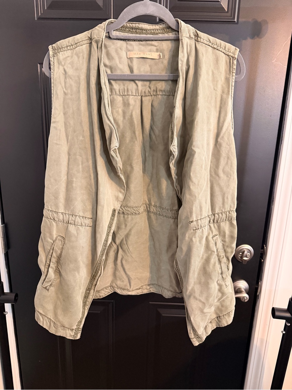 Max Jeans Light Olive Utility Vest